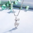thumbnail image 2 of Collar de plata de ley 925 con colgante de delfín, cadena de alta calidad para mujer, joyería de compromiso de boda, regalos de fiesta, 2 of 2