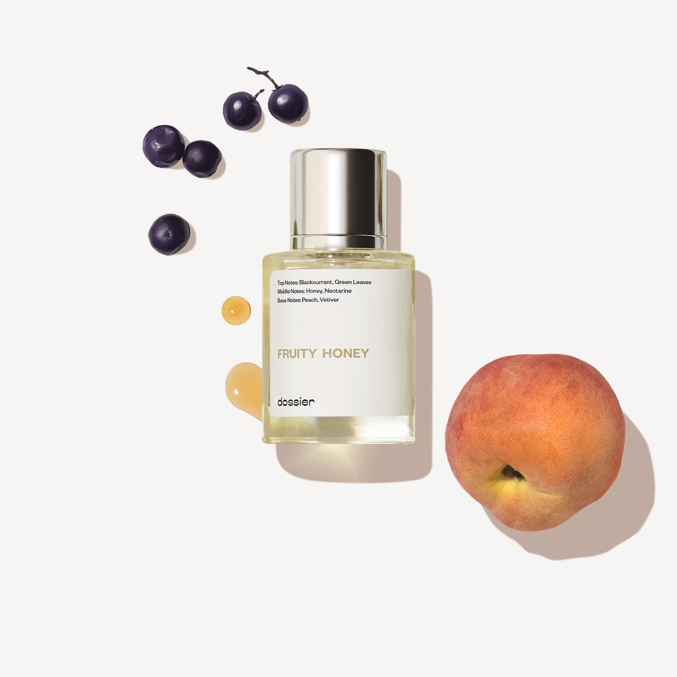 Dossier Fruity Honey Eau De Parfum, Inspired by Jo Malone's Nectarine Blossom & Honey, Unisex Perfume, 1.7 oz