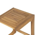thumbnail image 6 of Christopher Knight Home Modern Outdoor C-Shaped Side Table, Solid Acacia Wood Sofa Snack Table, Natural Finish, 6 of 13