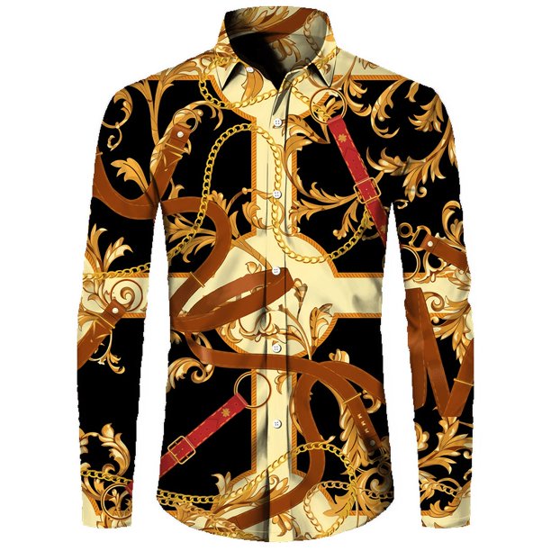 Camisetas para hombre, nuevas, retro, de lujo, para fiesta de graduación, con botones luminosos, para discoteca, moda de tendencia, camisas de manga larga con solapa, ropa para hombre, camisetas