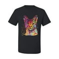 thumbnail image 2 of Wild Bobby Dean Russo Colorful Cat Abyssinian Cat Lover Men Graphic Tee, Black, Small, 2 of 5