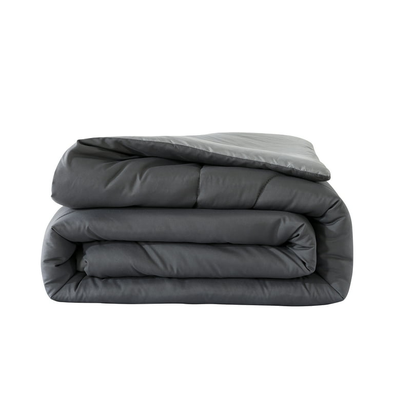 Mainstays Reversible Microfiber Comforter Gray Twin Twin XL