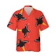 thumbnail image 4 of Venta caliente de verano, nuevas camisetas con estampado 3D, estampado de cuervos, solapa, manga corta, moda de terror, camisetas casuales para hombres, traje, camisetas de un solo pecho, 4 of 5