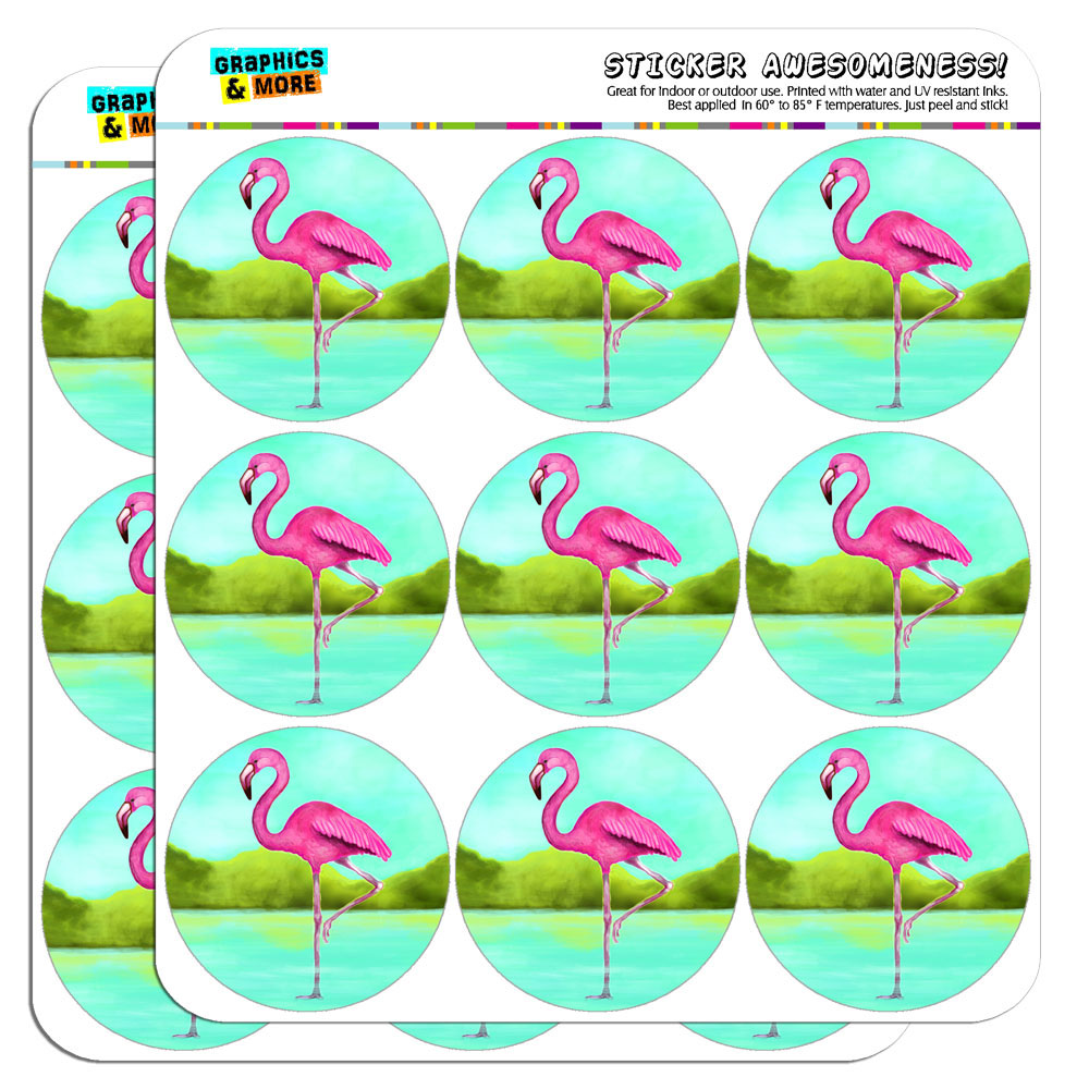 Flamingo 2" Scrapbooking Crafting Stickers
