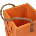 thumbnail image 6 of Northlight 8" Large Orange Wood Jack O Lantern Halloween Candle Lantern, 6 of 10