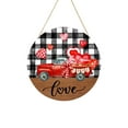 thumbnail image 2 of PEONAVET Panneau de Porte Rond en Bois pour la Saint-Valentin Décoration de Fête, 2 of 6
