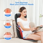 Snailax Shiatsu Massage Chair Pad for Pain Relief, Back Massager with Heat, Deep Kneading Seat Massage Cushion, Gifts