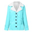 thumbnail image 5 of Lindreshi Winter Coats for Women Medium Women Winter Warm Composite Plush Button Lapels Jacket Outwear Coat, 5 of 6