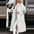 thumbnail image 2 of Niaviben Women Pea Coat Hooded Pea Coat Women Long Peacoat Women Winter Coat Women Winter Coat for Women Casual Jackets for Women Coats White S, 2 of 5