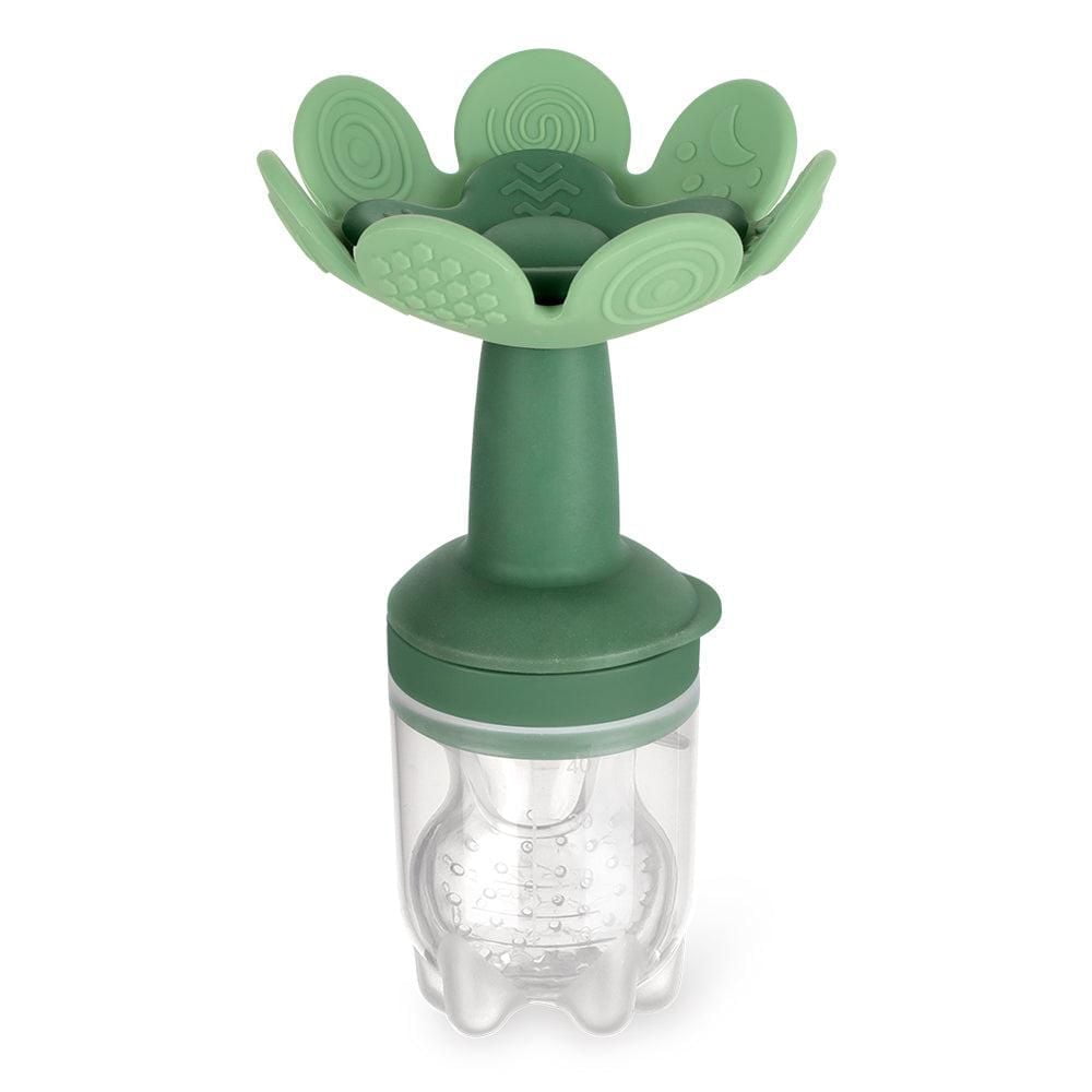 Haakaa Flower Fresh Food Feeder & Cover Set - Green de pois