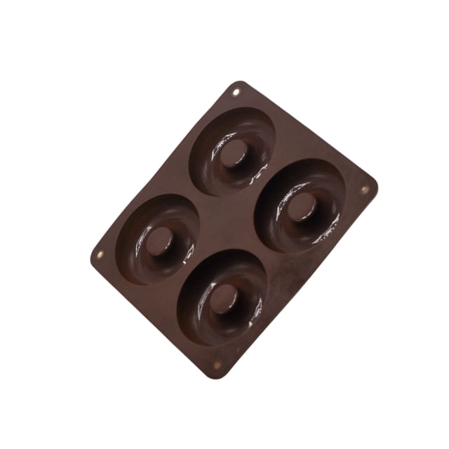Molde de 4 rejillas para Chocolate, herramientas para hornear hechas a mano, pastelería, fabricación de rosquillas, dispensador de moldes, Herramientas y accesorios para hornear Color café Bearachild HA080609-01