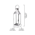thumbnail image 5 of Serene Spaces Living Large Silver Square Metal Lantern, 7.65" Dia & 20.85" Tall, 5 of 5