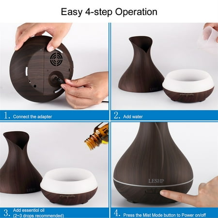 Vase Air Purifier Oil Burner Aroma Diffuser Humidifier Aromatherapy 1518-2