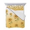 thumbnail image 7 of Sunflower Twin Size Down Alternative Comforter, Lightweight Comforter Quilt Bedding Set with Pillow Shams Watercolor Yellow Flower Gradient Plant All Seasons Bed Comforter Duvet Insert 68"x86", 7 of 7