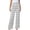 07# White, variant on Women's Plaid Flare Pants Elastic High Waisted Bell Bottom Old Money Trousers Business Casual Pants Green M