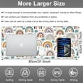 thumbnail image 2 of Large Boho Rainbow Desk Mat 31.5x15.7 inch Extended NonSlip Gaming Keyboard Mousepad Thick Stitched Edges Waterproof Mouse Mat Scandi Rainbow and Stars Clouds Design, 2 of 6