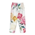 thumbnail image 5 of Daiia Colorful Flowers Women's Sleep Pant with Pockets and Drawstring,Pajama Pants-Large, 5 of 9