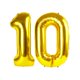 thumbnail image 1 of Globo numérico dorado número 10 de 40 pulgadas para fiesta de cumpleaños, 1 of 6