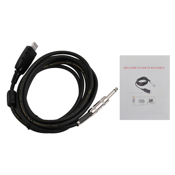 Câble Andio pour guitare USB Interface USB mâle vers 6,35 mm (1/4