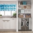thumbnail image 5 of LALILO Kitchen Curtains and Valances Set of 3 36" Sea Waves Window Treatment Tiers for Window Decor, 5 of 5
