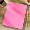 thumbnail image 2 of Pen+Gear College Ruled Poly 1-Subject Notebook with Inside Pockets, 9" x 11", Pink, 100 Heavyweight Sheets, 2 of 5