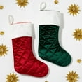 thumbnail image 2 of Personalization Mall Cozy Quilt Christmas Stocking - Red, 2 of 6