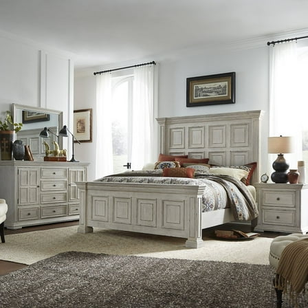 Liberty Furniture Industies, INC Big Valley Queen Panel Bed, Dresser & Mirror, Night Stand