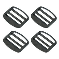 Uxcell Ladder Lock Buckle Slide Zinc Alloy Adjustable Webbing Strap Release Buckles 1-1/2", Black, 4 Pack