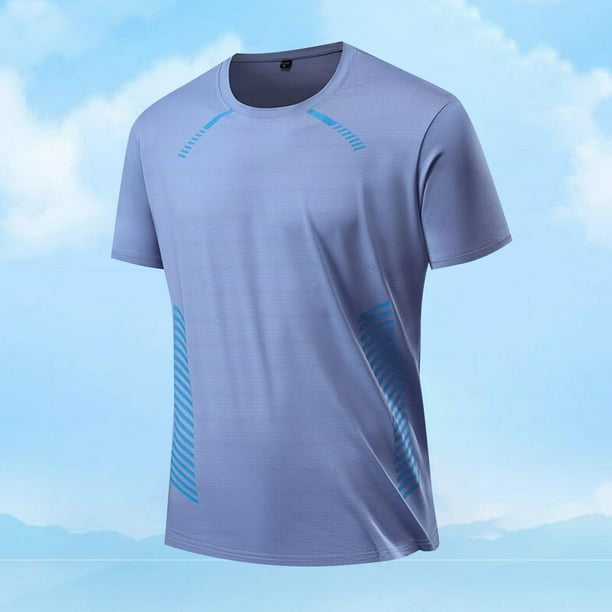 Tops para hombre, blusas y camisas de manga corta con cuello redondo para hombre, blusas casuales deportivas holgadas de manga corta con cuello redondo para hombre, blusas de poliéster para hombre