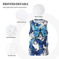 thumbnail image 3 of Sikiie Blue and White Butterflies Basketball Jersey Reversible Men's Mesh Athletic Sports Shirts Training Practice S-4XLX-Large, 3 of 6