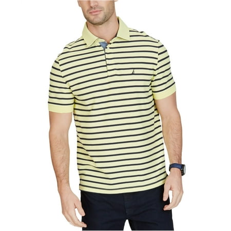 Nautica Mens Striped Rugby Polo Shirt