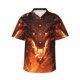 thumbnail image 1 of Balery Magma Fire Black Dragon Camisas hawaianas de manga corta para hombre, camisas playeras de corte holgado, camisas de vacaciones con botones,XX-Large, 1 of 7