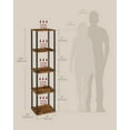 thumbnail image 3 of Corner Shelf Stand Superfast Toolless Assembly Tall Narrow Book Shelf Storage Rack x x cm Display Shelf for Living Room Rustic and Ink ULLSK, 3 of 6