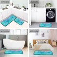 thumbnail image 4 of 2-Piece Kitchen Rugs Set Non-Slip Mats Carpet Floor for Kitchen, Bathroom (19.7"x27.6" & 19.7"x47.2") Pastel Blue Dandelions, 4 of 7
