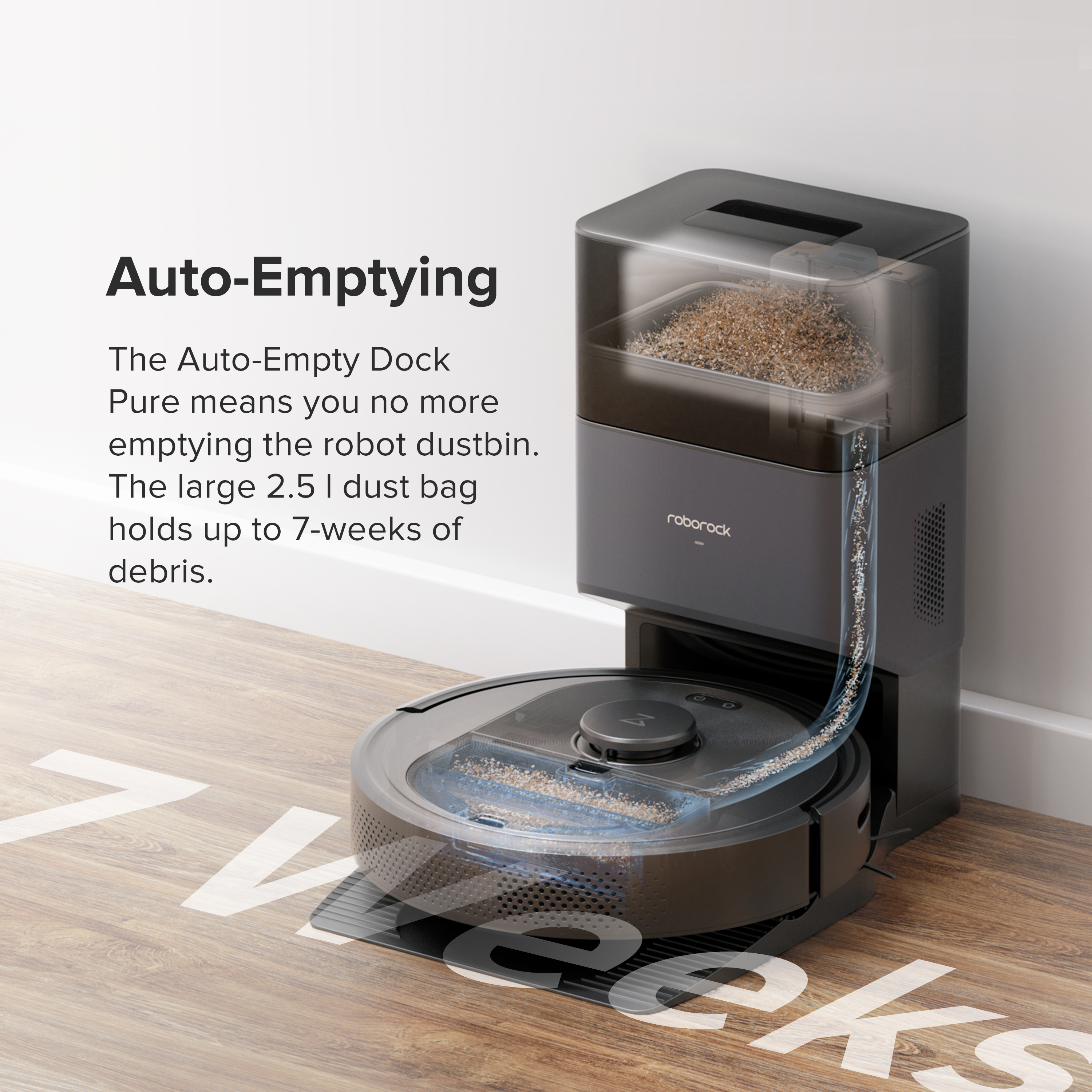 Roborock® Q5+ Auto Emptying Robot Vacuum Cleaner, 2700 Pa Suction Power, with App Control - image 3 of 15