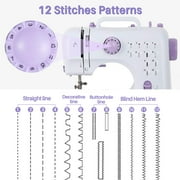 BCOOSS Sewing Machine for Beginner Multi-Functional Portable Machine with 12 Built-in Stitches