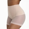 thumbnail image 4 of Women's Shaperwear Shorts Mesh Seamless Tummy Control Boyshorts Stomatch Slimming High Waisted Body Shaper Shorts Thigh Slimmer Butt Lifter Panties Summer Boyleg Underwear Nude Beige Small, 4 of 5