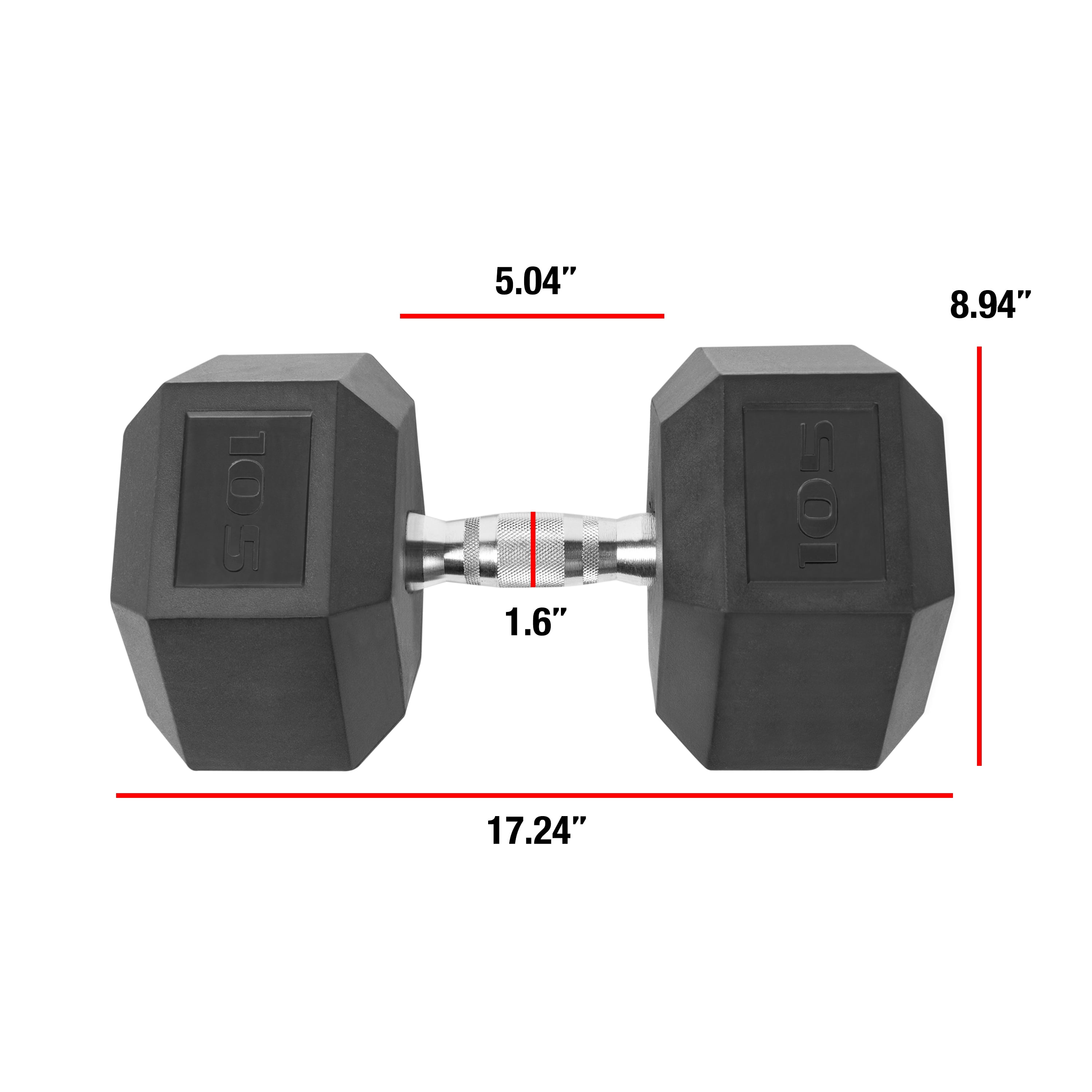 CAP Barbell Coated Hex Dumbbell, Single 105 lbs
