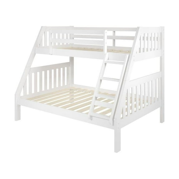Donco Kids Austin Mission Twin over Full Bunkbed, Twin over Full, White
