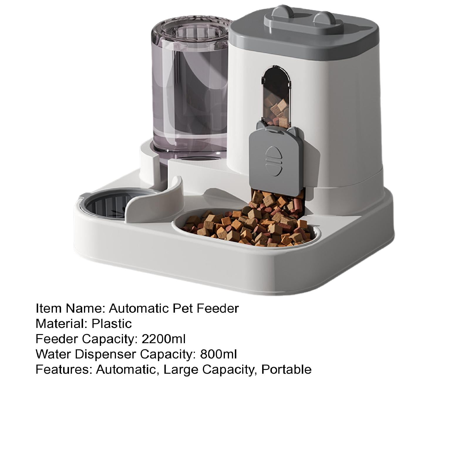 2-in-1 Pet Feeder And Water Dispenser Automatic Pet Dry Food And Water Dispenser Set for Small Medium Cats Dogs