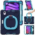 thumbnail image 6 of Case for iPad Mini 7th/6th Generation 8.3 inch 2024/2021, 360 Degree Rotating Hand Grip Shockproof Cover with Shoulder Strap, NavyBlue Blue, 6 of 7