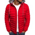 thumbnail image 1 of Men's Hooded Puffer Jackets Coats Winter Warm Zipper Casual Padded Outerwear, 1 of 2