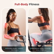 Sunny Health & Fitness Smart Row-N-Ride Squat Machine, Full-Body Glute & Leg Trainer with Bluetooth SunnyFit App