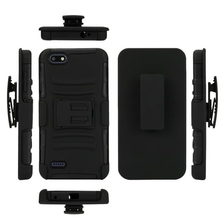 LG G7 Phone Case, Strong Durable Kickstand Clip Shock Resistant for LG G7/G7 ThinQ Phone Case Black