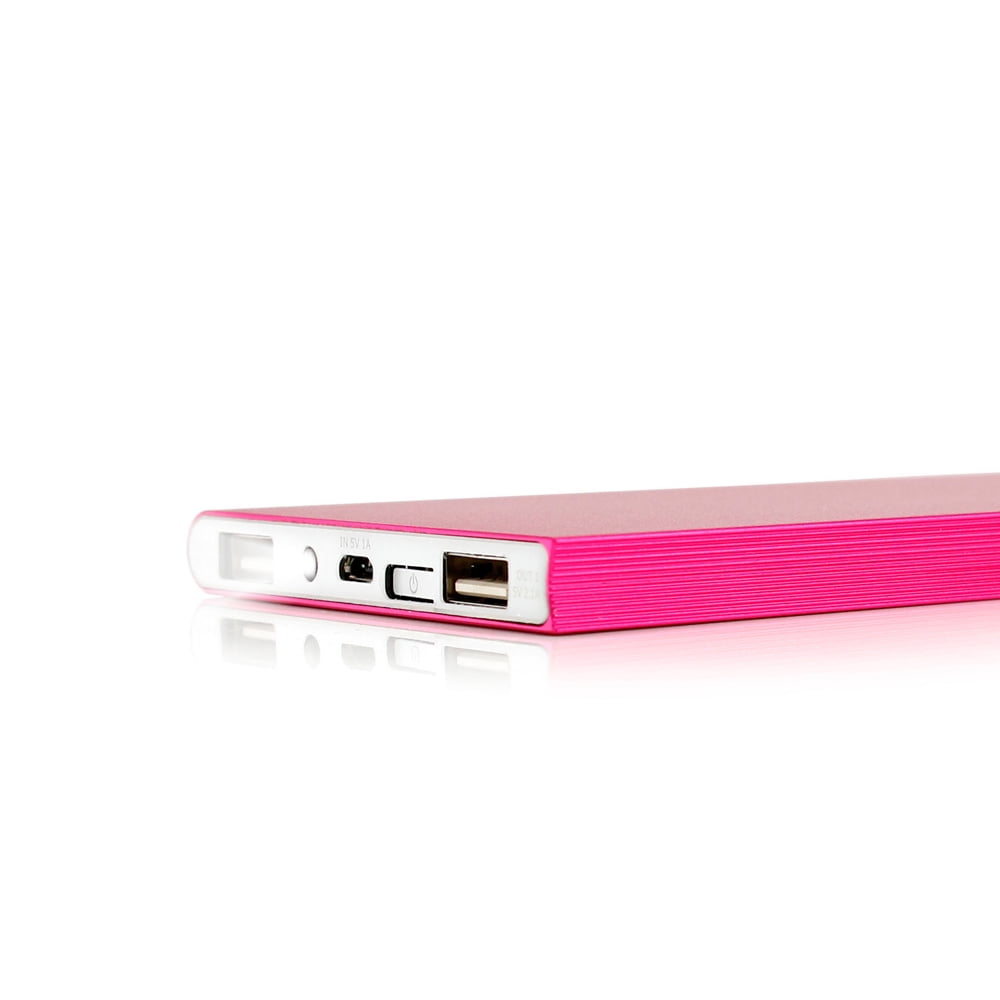 Mini batterie externe portable 20000mAh double USB avec lumière LED - Rose  - Acheter sur PhoneLook