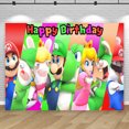 thumbnail image 3 of Decoración de fondo para fiesta de Super Mario Bros, juego de desafío para niños, fondo de cumpleaños, accesorios para pancartas de estudio fotográfico para baby shower, 3 of 5