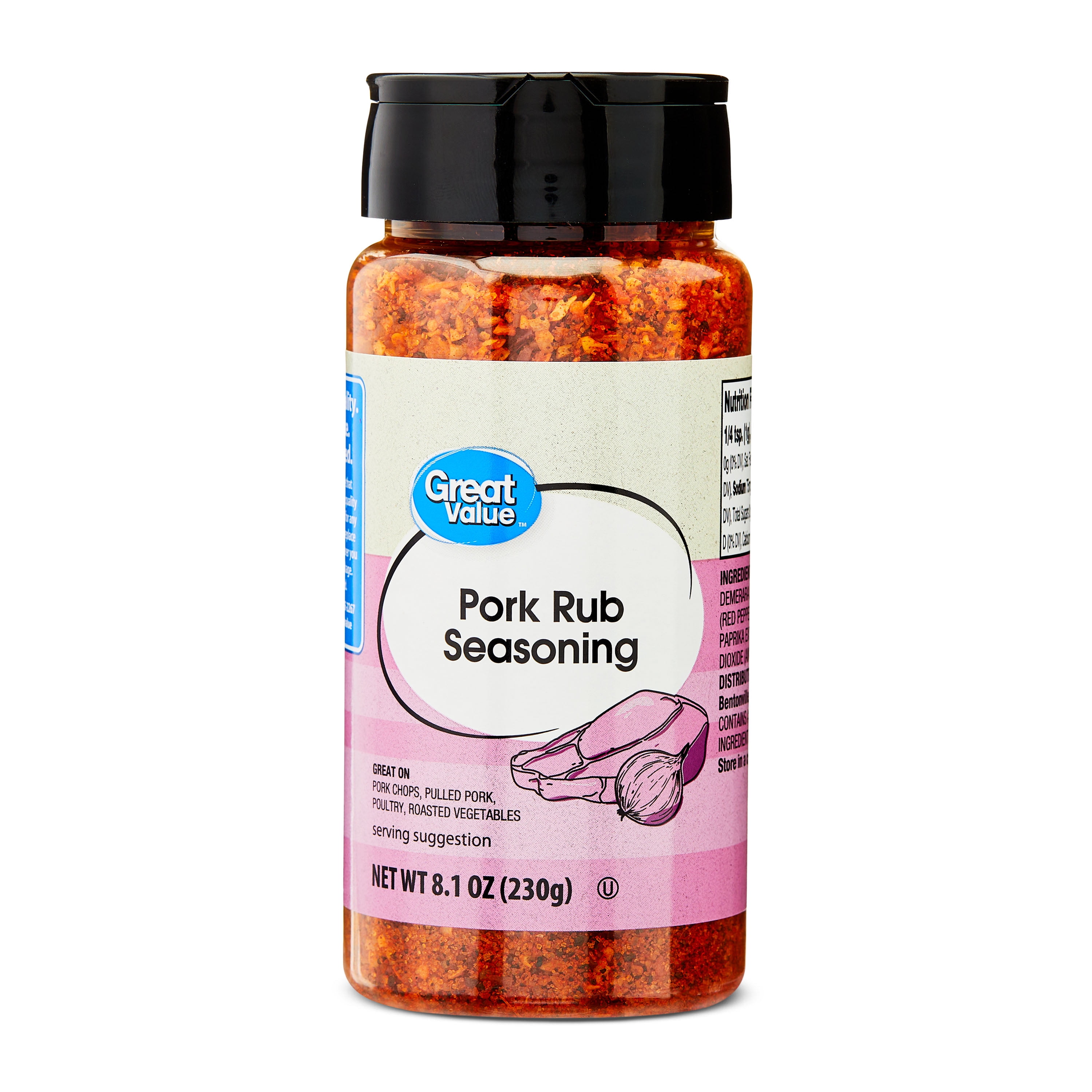 (6 pack) Great Value Pork Rub Seasoning, 8.1 oz