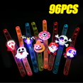 thumbnail image 2 of 96PCS Christmas Light Up Bracelet LED Flashing Skeleton Bat Pumpkin Halloween Bracelet Party Decoration, 2 of 4
