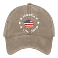 thumbnail image 4 of AJGRHE Unisex Baseball Cap Independence Day Print Soft Peak Sun Hat Outdoor Classic Casual Daily Wear Adjustable Khaki One Size, 4 of 4