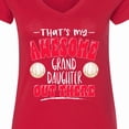thumbnail image 4 of Inktastic That's My Awesome Granddaughter out There with Volleyball Women's V-Neck T-Shirt, 4 of 5